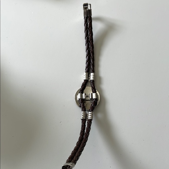 Brown and Silver Jewelry Bracelet with Elegant Accents - Picture 3 of 4